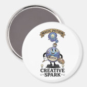 Aimant Creative Spark Magic Potion Retro Artist Mascot (Recto/Verso)