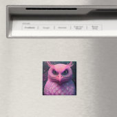 Aimant Créature hybride Murloc/Chouette rose (In Situ (Lave-vaisselle))