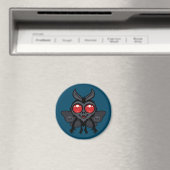 Aimant Créature Mothman Monstre Cryptide Mignonne et Flip (In Situ (Lave-vaisselle))