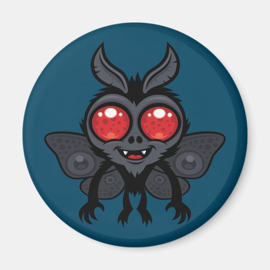 Aimant Créature Mothman Monstre Cryptide Mignonne et Flip (Devant)