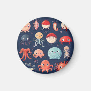 Aimant Créatures marines, poissons, aimant, mignon 
