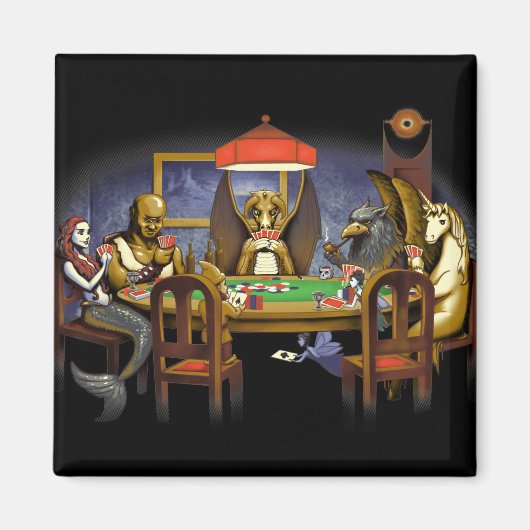Aimant Créatures Mythiques Jouer Au Poker (Devant)