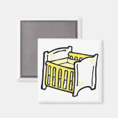 Aimant crèche jaune (Recto/Verso)