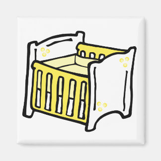 Aimant crèche jaune