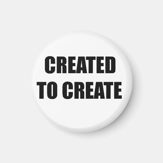 Aimant Créé pour créer (Devant)