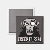 Aimant Creep It Real Classic Horror Vampire Design (Recto/Verso)