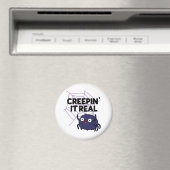 Aimant Creepin It Real Funny Halloween Spider Pun (In Situ (Lave-vaisselle))