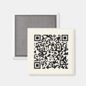 Aimant Créer instantanément un code QR | Modifiable blanc (Recto/Verso)