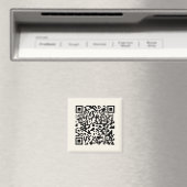 Aimant Créer instantanément un code QR | Modifiable blanc (In Situ (Lave-vaisselle))