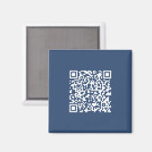 Aimant Créer un code QR analysable | Bleu de marine (Recto/Verso)