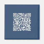 Aimant Créer un code QR analysable | Bleu de marine (Devant)
