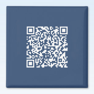 Aimant Créer un code QR analysable Bleu de marine