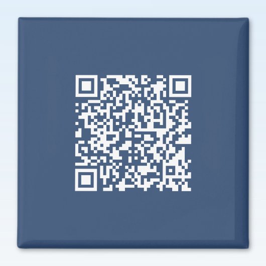 Aimant Créer un code QR analysable | Bleu de marine