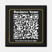Aimant Créer un code QR d'entreprise instantanément scann (Devant)