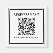 Aimant Créer un code QR scannable | Noir & Blanc (Devant)