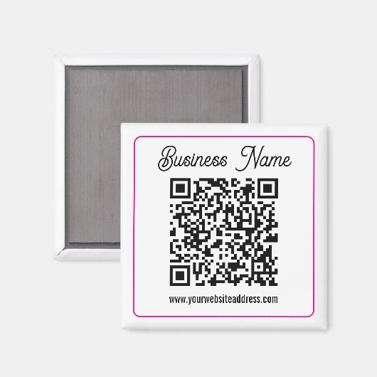 Aimant Créez instantanément un code QR scannable pour vot (Recto/Verso)