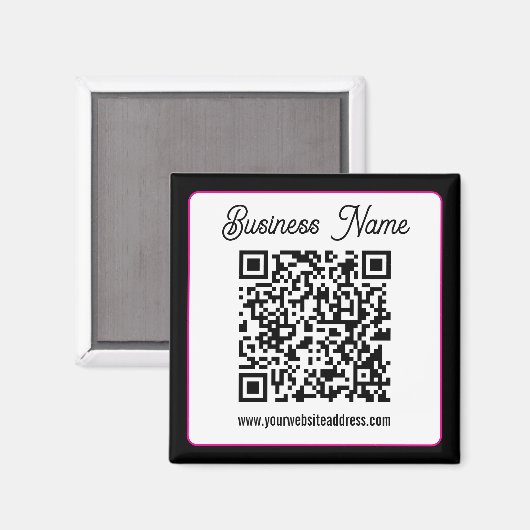 Aimant Créez instantanément un code QR scannable pour vot (Recto/Verso)