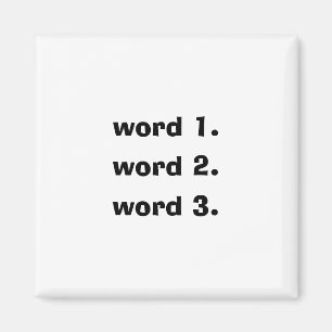 Aimant Créez l'histoire simple de trois mots des textes