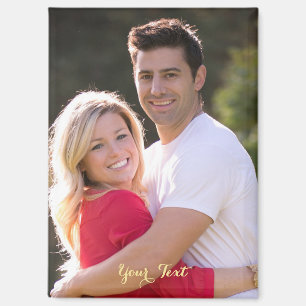 Aimant Créez un texte personnalisé avec des photos de fam