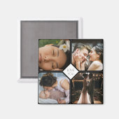 Aimant Créez vos propres 4 photos (Recto/Verso)