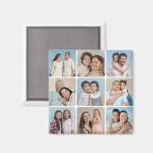 Aimant Créez vos propres angles ronds 9 Collage photo (Recto/Verso)