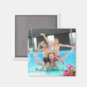 Aimant Créez votre propre belle photo pour père (Recto/Verso)