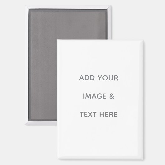 Aimant Créez votre propre blanc (Recto/Verso)
