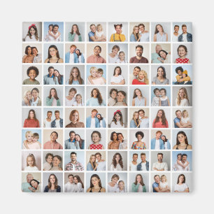 Aimant Créez votre propre collage de 64 photos personnali