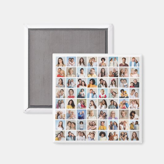 Aimant Créez votre propre collection photo de 64 (Recto/Verso)