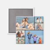 Aimant Créez votre propre collection photo de 6 personnes (Recto/Verso)