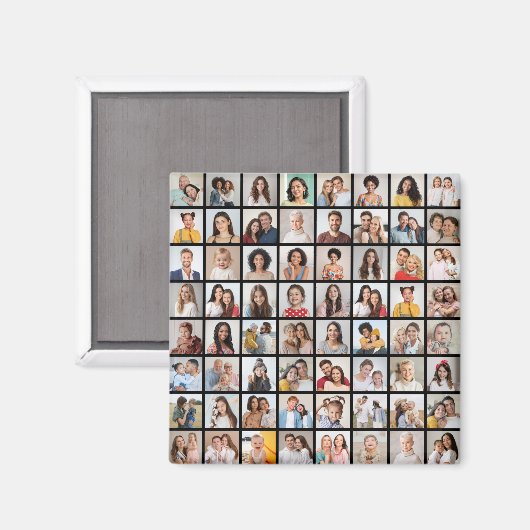 Aimant Créez votre propre collection photo personnalisée (Recto/Verso)