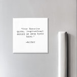 Aimant Créez votre propre devis<br><div class="desc">Créez votre propre aimant de devis personnalisé. Caractéristiques minimaliste typographie de machine à écrire.</div>