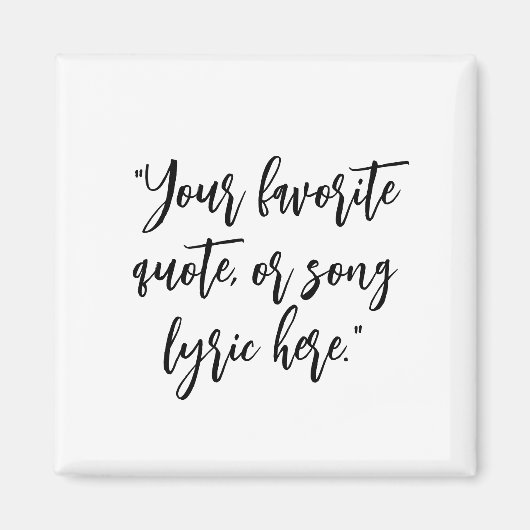 Aimant Créez votre propre devis de calligraphie (Devant)