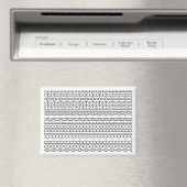 Aimant Créez Votre Propre Message Caché Long et Nom Gris (In Situ (Lave-vaisselle))