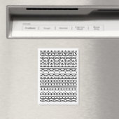 Aimant Créez votre propre message caché long et nom noir (In Situ (Lave-vaisselle))