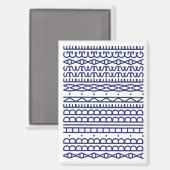 Aimant Créez Votre Propre Message Caché Long & Nom Navy (Recto/Verso)