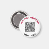 Aimant Créez votre propre modèle d'aimants de code QR drô (Recto/Verso)