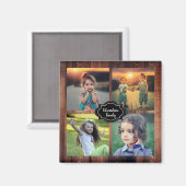 Aimant Créez votre propre nom de monogramme de collage ph (Recto/Verso)