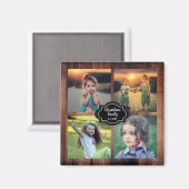 Aimant Créez votre propre nom de monogramme de collage ph (Recto/Verso)