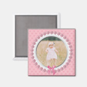 Aimant Créez votre propre photo personnalisée rose (Recto/Verso)
