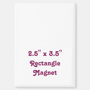 Aimant Créez votre propre rectangle unique de 2,5" x 3,5"