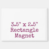 Aimant Créez votre propre rectangle unique de 3,5" x 2,5" (Recto)