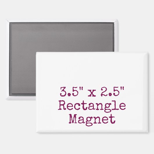 Aimant Créez votre propre rectangle unique de 3,5" x 2,5" (Recto/Verso)