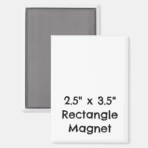 Aimant Créez votre rectangle personnalisé 2,5" x 3,5"