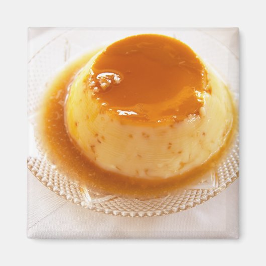 Aimant Crème caramel type de pudding au caramel (Devant)