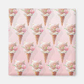 Aimant Crème de glace Kitty - Rosy & Dreamy (Devant)