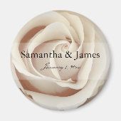 Aimant Crème de glace Rose blanche (Devant)