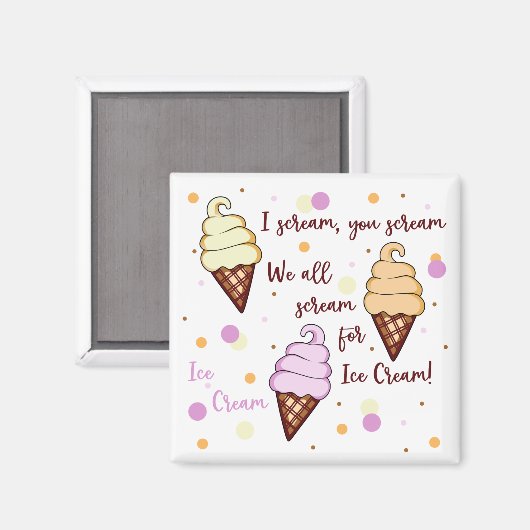 Aimant Crème glacée (Recto/Verso)