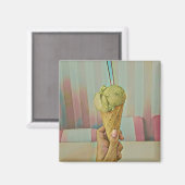 Aimant Crème glacée au chocolat (Recto/Verso)