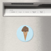 Aimant Crème glacée au chocolat avec arrosage arc-en-ciel (In Situ (Lave-vaisselle))